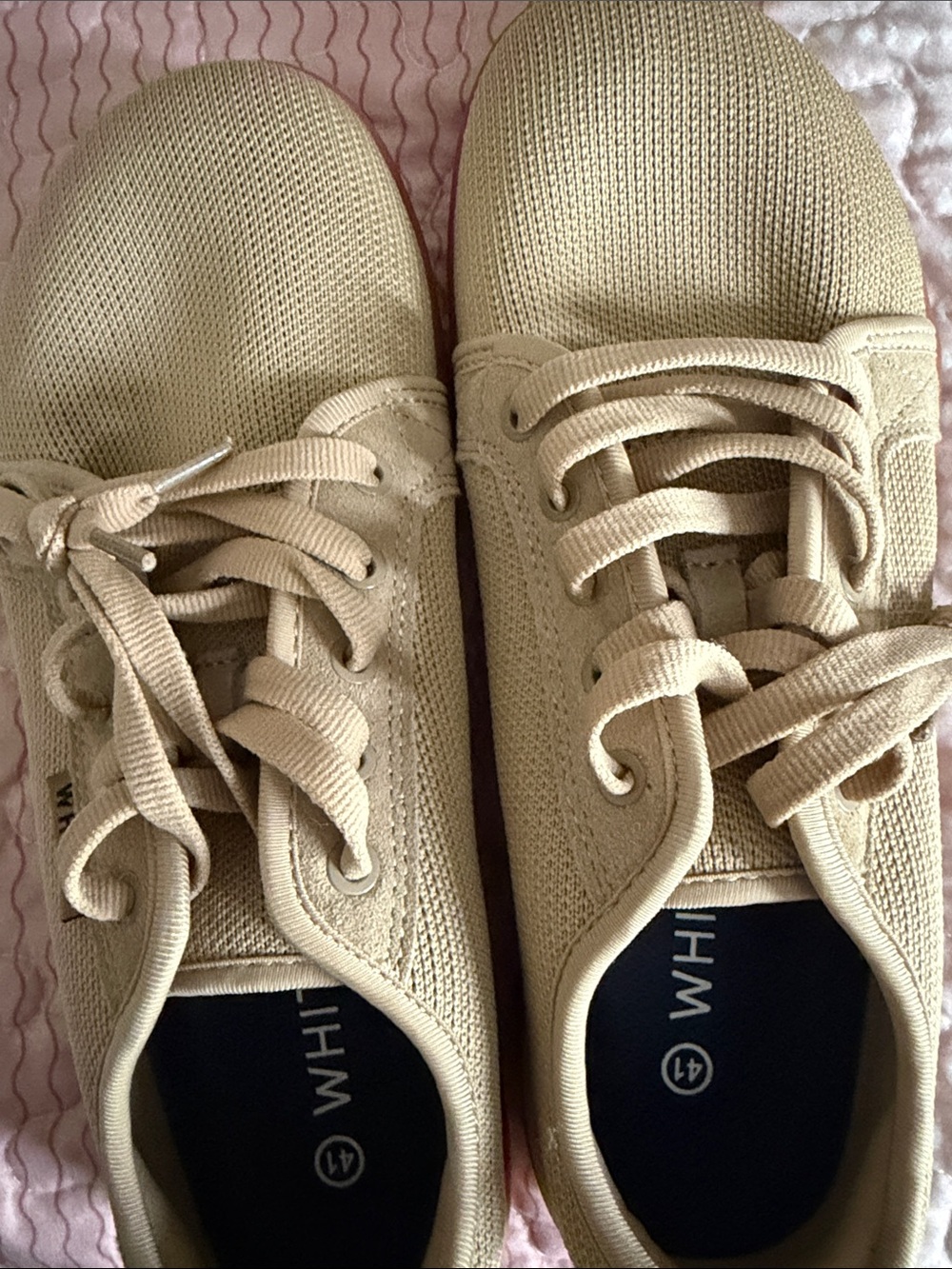 WHITIN Tan Knit Lace-Up barefoot New!!